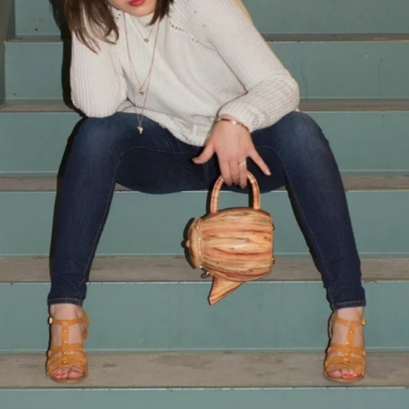akori Handbags - akori Woodgrain teapot crossbody bag novelty teacups NWOT